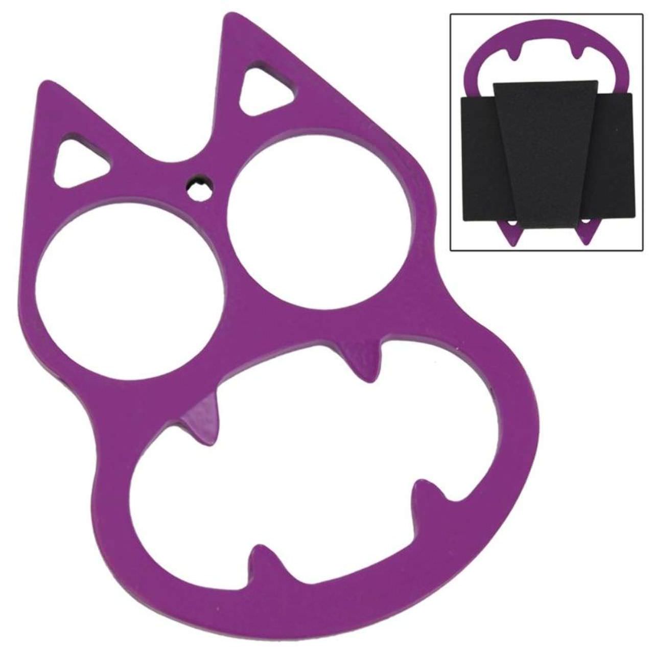 Purplicious Cat Face Evil Mini Knuckle - Tophatter's Army Products & Self Defense Collectible Weapons - Tophatter Daily Deals